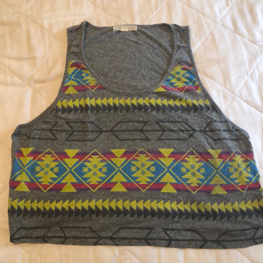 Crop top with low cut side to show bralette